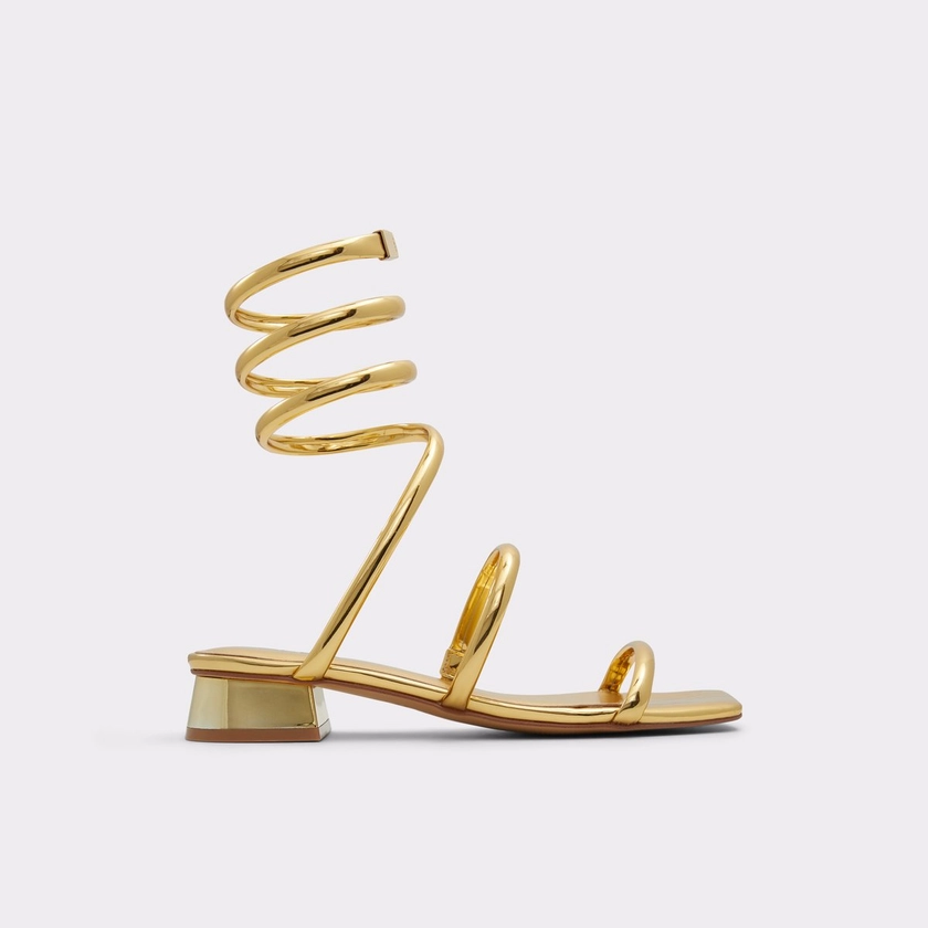 Spinna Gold Women's Strappy sandals | ALDO US