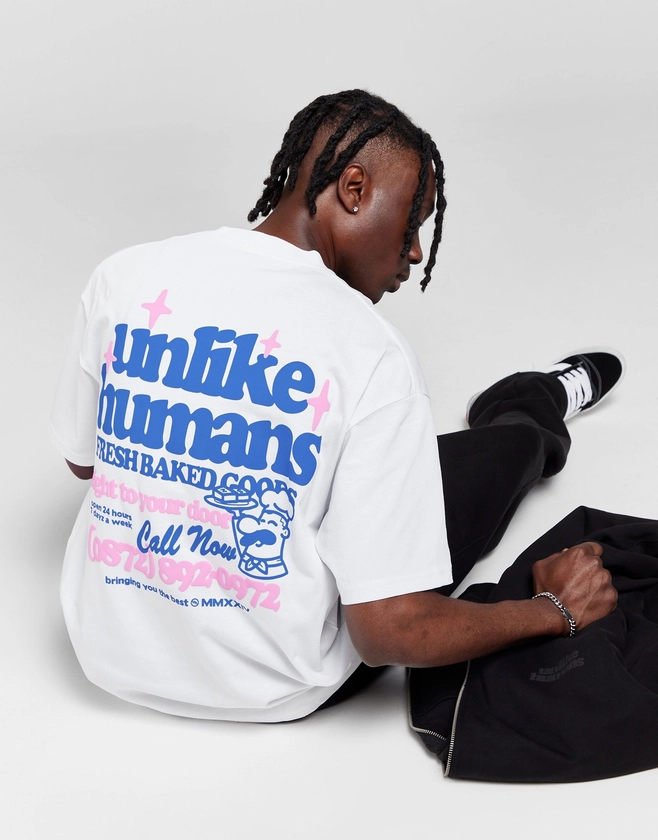 White Unlike Humans Baked T-Shirt | JD Sports UK 