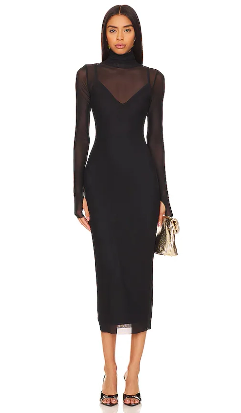AFRM Shailene Dress in Noir | REVOLVE