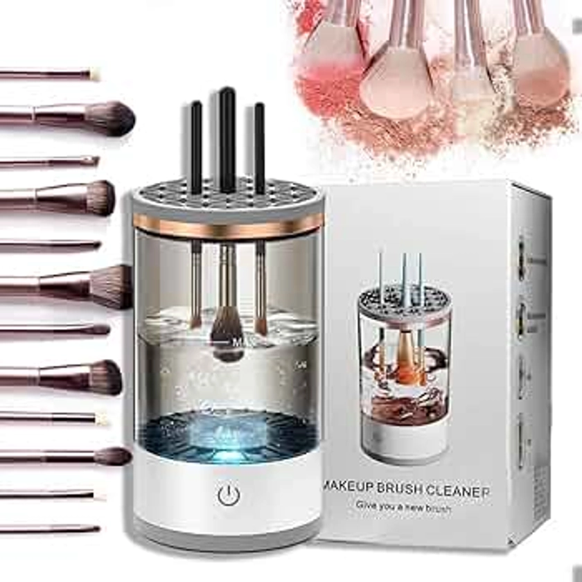 BENCHIZ Electric Makeup Brush Cleaner, Makeup Brush Cleaner Machine, Automatic Cosmetic Brush Cleaner with Cleaner Mat