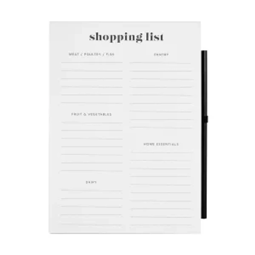 Shopping List with Pencil