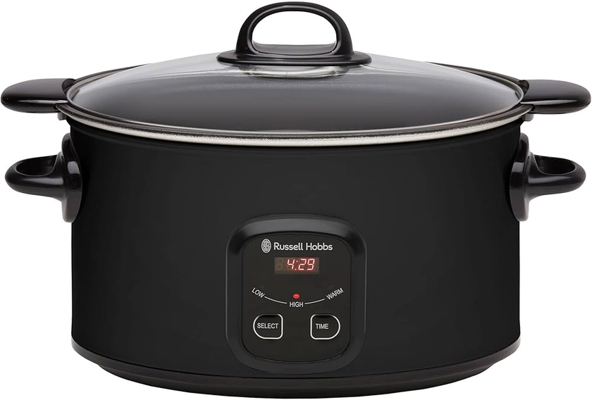 Russell Hobbs 6L Searing Slow Cooker, RHSC650BLK, Digital 3 Heat Settings and Timer, Dishwasher Safe Non-Stick Pot, Cooks 8 Servings, Serve Straight to Table - Matte Black : Amazon.com.au: Home