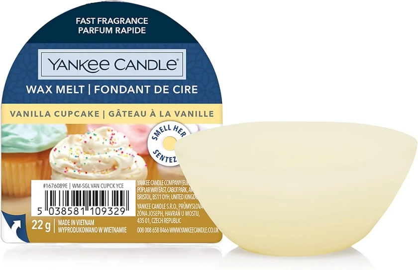 Yankee Candle fondants de cire | Gâteau à la vanille | Jusqu'à 8 heures de parfum | 1 unité