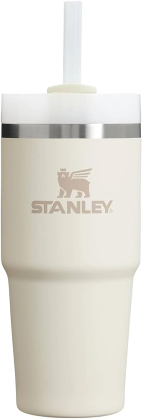 Stanley Quencher H2.0 FlowState Stainless Steel Vacuum Insulated Tumbler with Lid and Straw for Water, Iced Tea or Coffee, Smoothie and More, Cream 2.0, 14 oz / 0.40 L