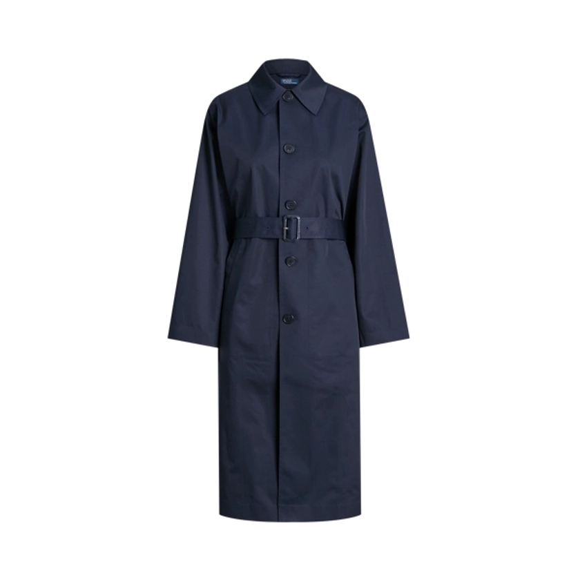 Water-Resistant Twill Long Car Coat for Women | Ralph Lauren® IE