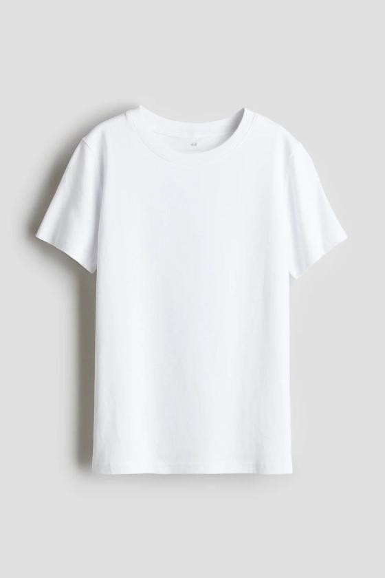 Cotton T-Shirt - White - Kids | H&M US