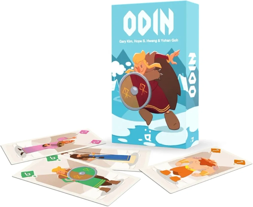 Helvetiq | Odin | Card Game | Ages 7+ | 2-6 Players | 15 Minutes Playing Time, White.