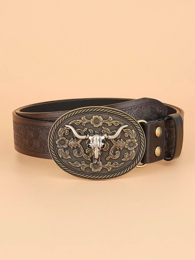 Oval Buckle Belt Western Cowgirl For Coats,Dresses And Jeans Pants Halloween