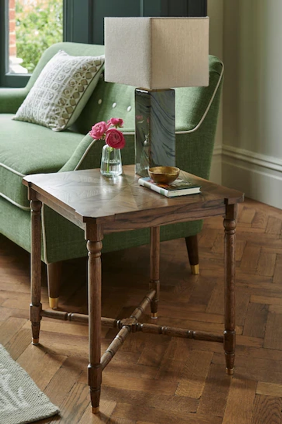 Buy Nina Campbell Dark Oak Tedworth Side Table from the Next UK online shop