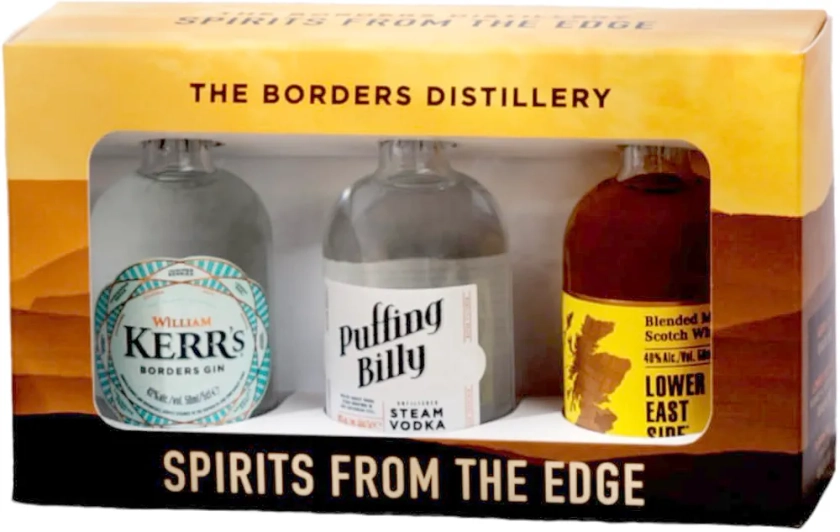 Borders Distillery - Gin, Vodka & whisky gift set -3 x 5cl