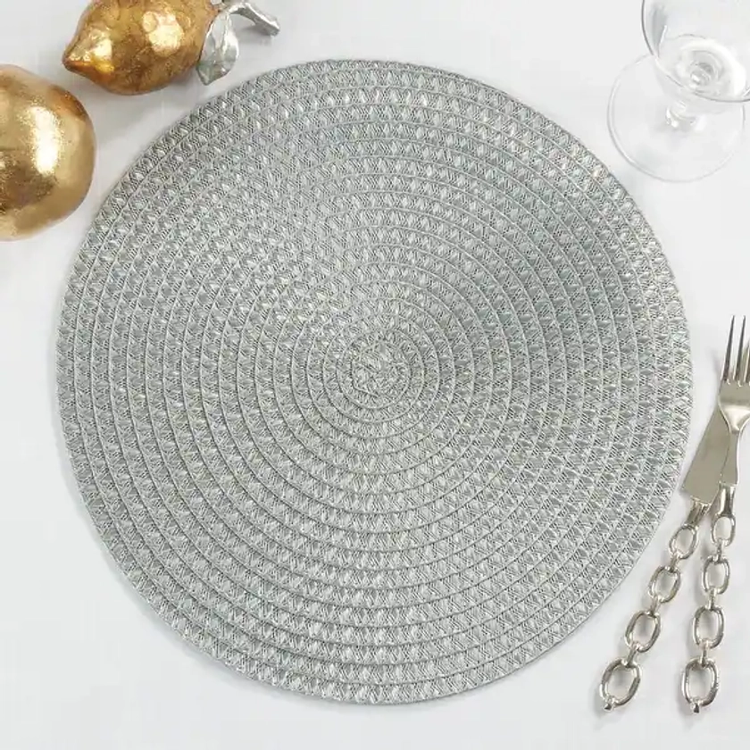 Round Placemats (Set of 4) - 15"x15" | Overstock.com Shopping - The Best Deals on Placemats | 39634503