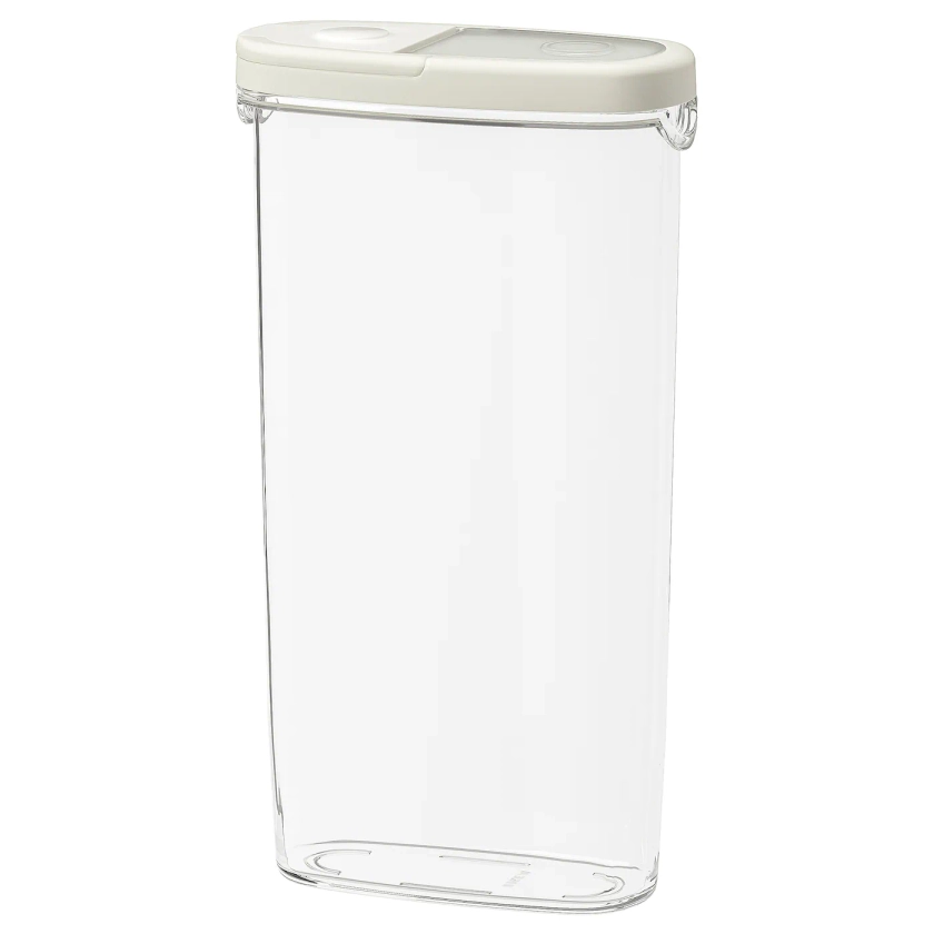 IKEA 365+ dry food jar with lid, transparent/white, 2.3 l - IKEA