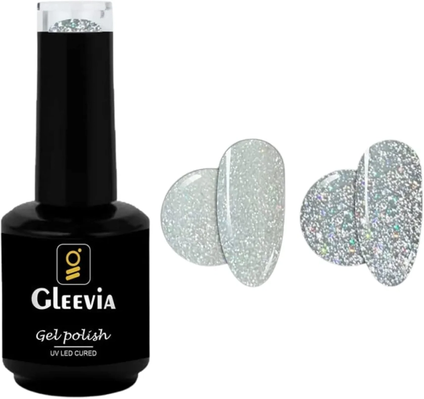 Buy Gleevia Disco Glitter Finish Light Reflective Uv Gel Nail Polish Broken Diamond Flashing Sparkly Gel Nail Polish 15Ml Online at Low Prices in India - Amazon.in