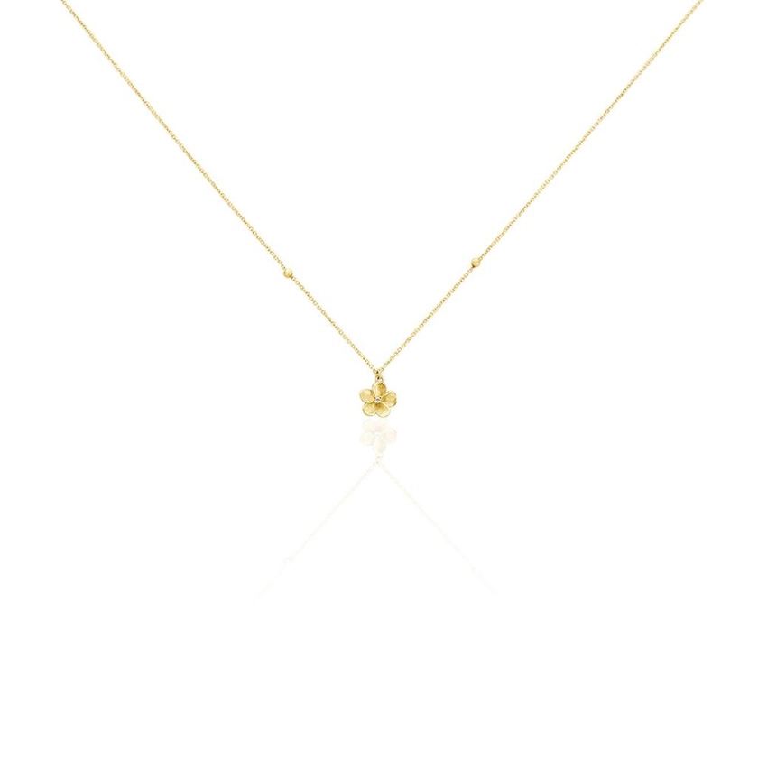 Collier Sakura Love Or Jaune Oxyde De Zirconium