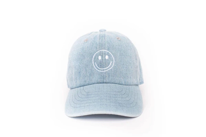 Denim Smiley Face Hat