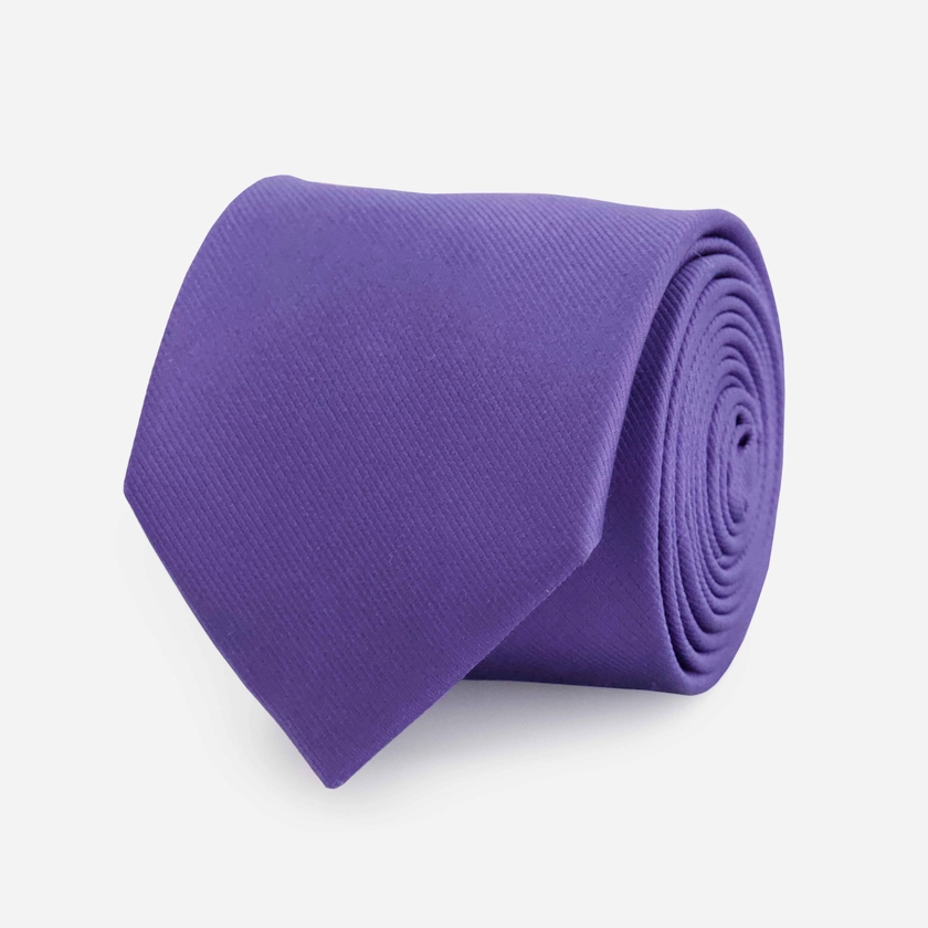 Grosgrain Solid Violet Tie | Silk Ties | Tie Bar