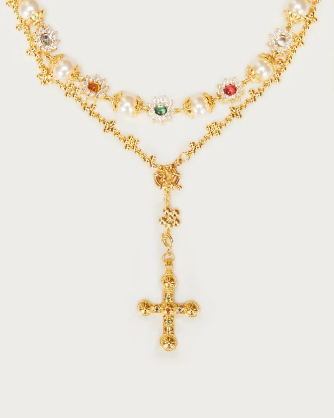 Daisy Molecule Necklace Set | En Route Jewelry | En Route Jewelry