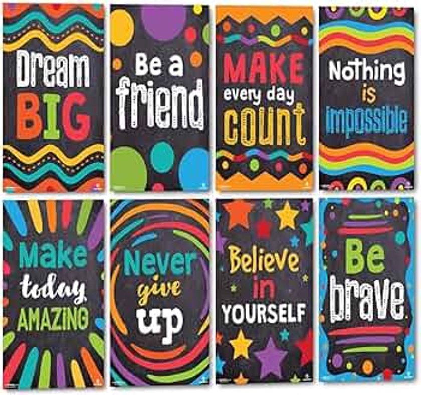 Sproutbrite Classroom Decorations - Motivational Posters for Teachers - inspirational Bulletin Board and Wall Decor for Pre School, Elementary and Middle School