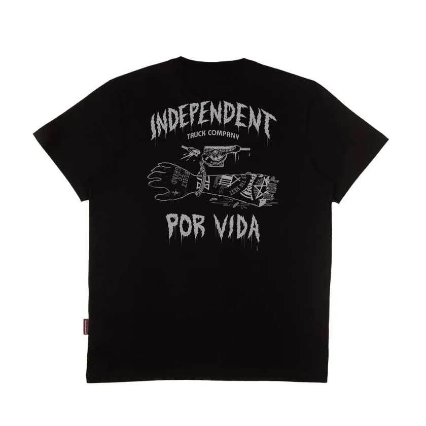 Camiseta Independent Esp Por Vida Pocket - Preto (Com bolso) Steezy