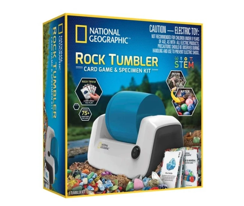 National Geographic Rock Tumbler, Card Game and Specimen Kit