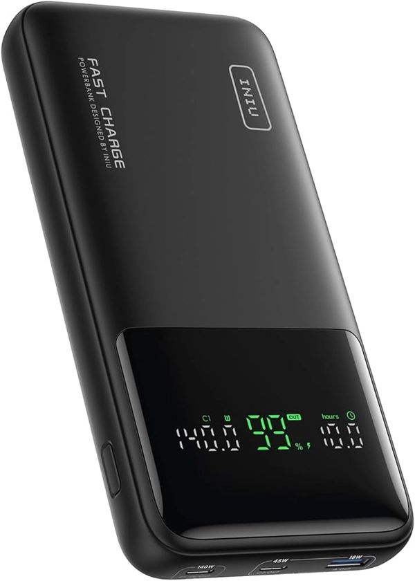 INIU Power Bank, 27000mAh 140W Caricatore Portatile Ricarica Rapida, PD3.1 Batteria Esterna Powerbank Compatibile con MacBook Pro iPhone 16 15 14 Plus Pro Max Galaxy S23 Ultra Steam Deck iPad etc