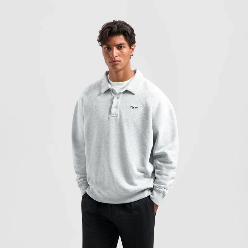 Oversized Polo - Heather Grey