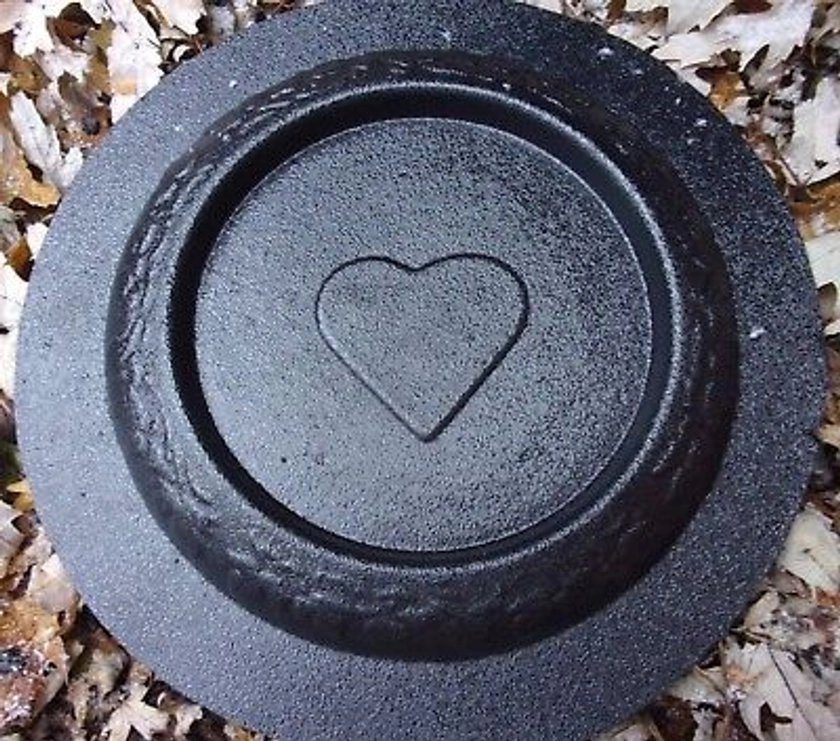 Heart mini birdbath mold cement plaster casting reusable plastic mould 9" x 1" | eBay