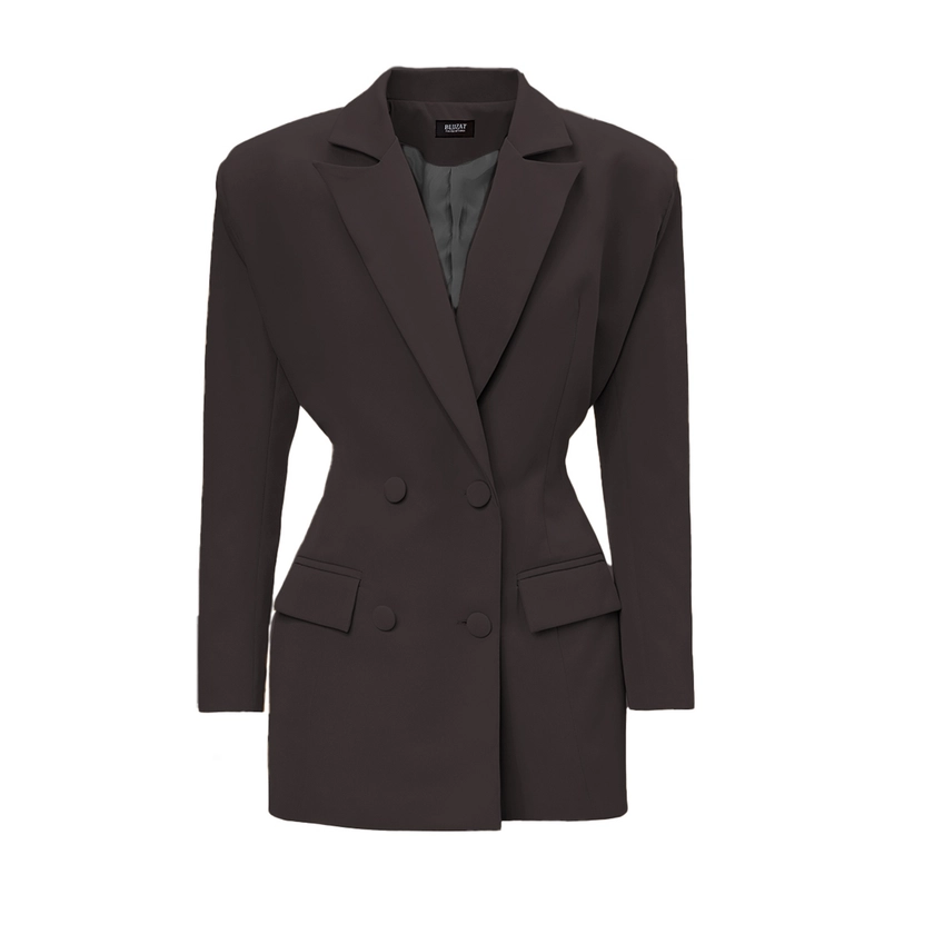 Black Tailored Hourglass Blazer by BLUZAT