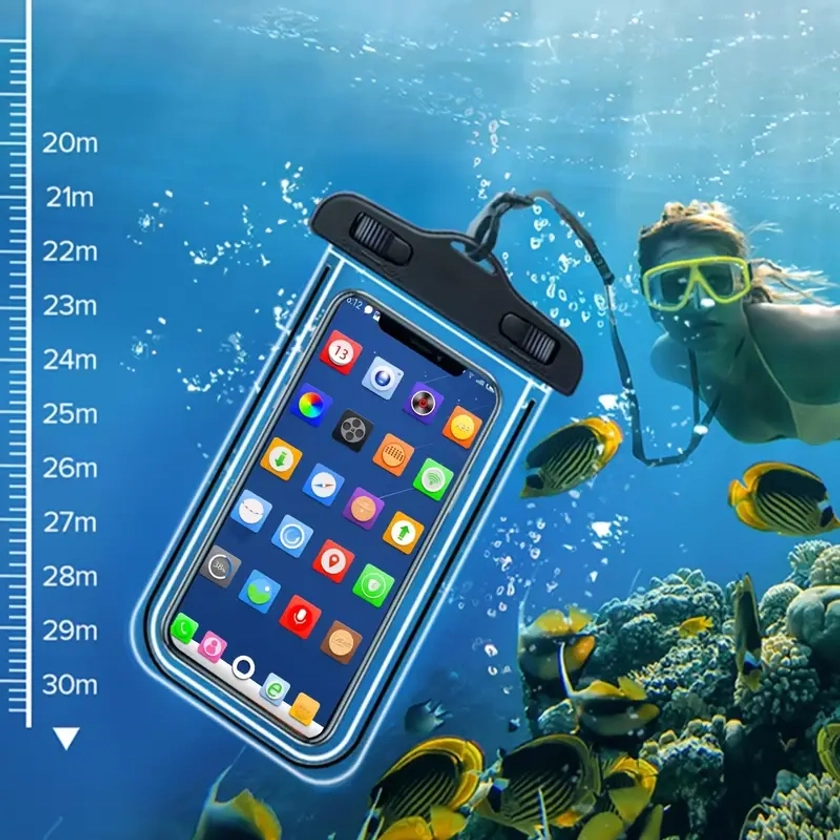 1pc Waterproof Mobile Phone Bag, Portable Phone Holder Pocket For Outdoor Activities Swimming Pool Parties