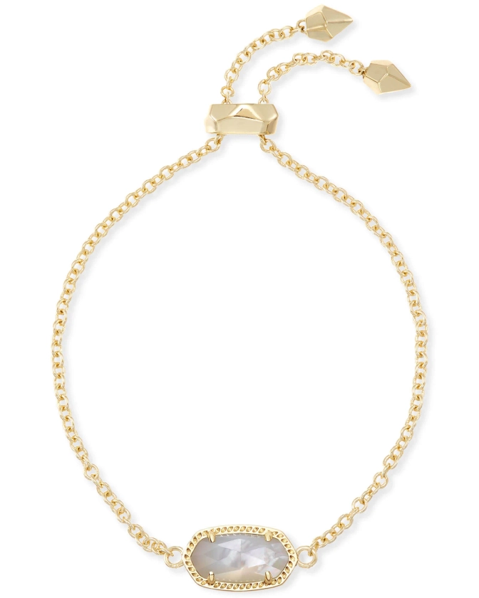 Elaina Gold Adjustable Chain Bracelet in Ivory Mother-of-Pearl | Kendra Scott