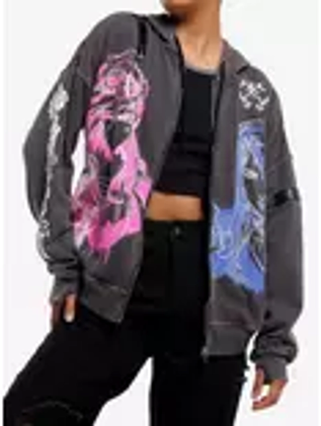 Arcane Vi & Caitlyn Glow-In-The-Dark Girls Hoodie | Hot Topic