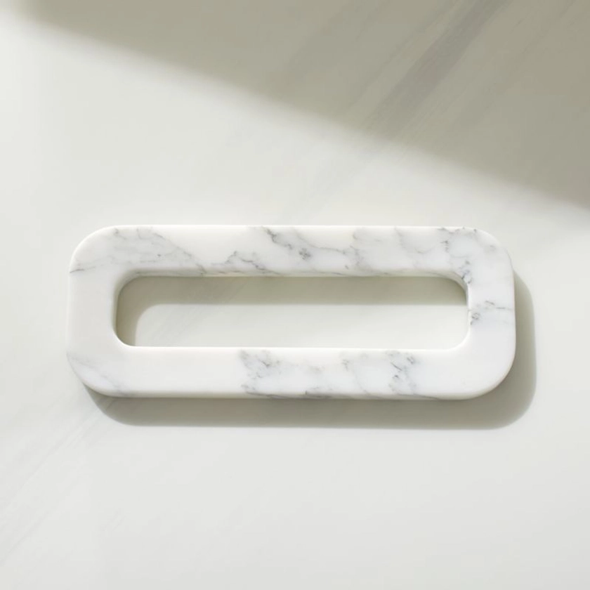 Link White Marble Trivet by Jennifer Fisher + Reviews | CB2