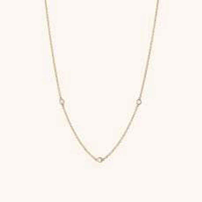 Satellite Necklace - Bezel Strand Necklace in Gold Vermeil | Mejuri