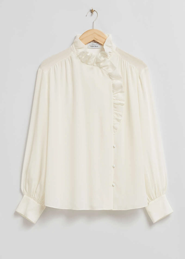 Oversized Silk Blouse - Ivory - Blouses - & Other Stories US