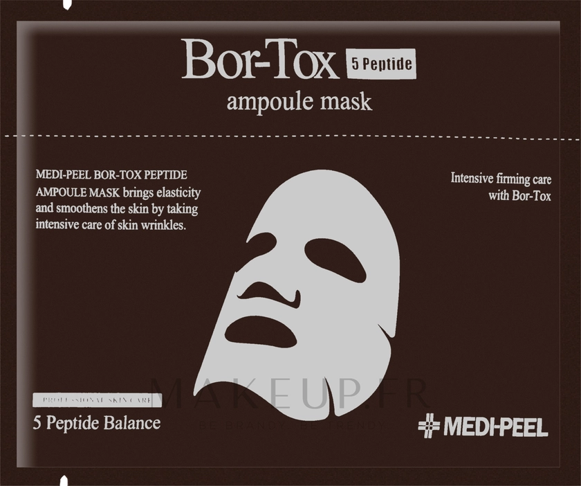 Masque tissu liftant au complexe peptidique - MEDIPEEL Bor-Tox 5 Peptide Ampoule Mask | Makeup.fr