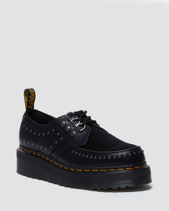 Creepers plateformes Ramsey en cuir à 3 œillets en Noir | Dr. Martens