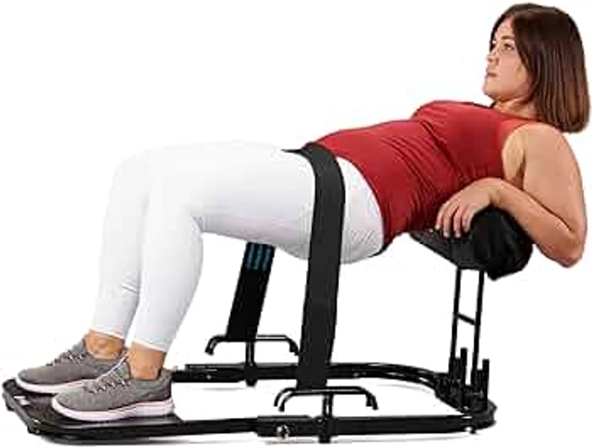 Lifepro GluteBlast Hip Thrust Machine - Premium Squat & Glute Machine Workout Equipment for at Home Gym with Resistance Bands - Multipurpose Glute Bench Targets Glutes, HIPS & Thighs