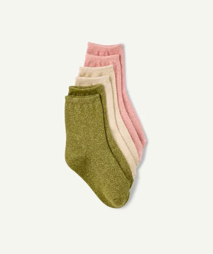 Lot de 3 paires de chaussettes pailletées - pink champagne | TAO Kids by Tape à l'œil