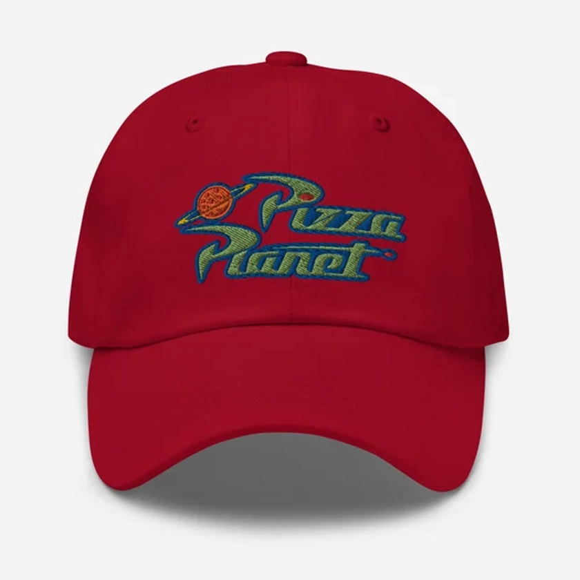 Pizza Planet Embroidered Baseball Hat | “Dad” hat | 9 Colors | Free Shipping | Pizza Planet | Pixar | Toy Story