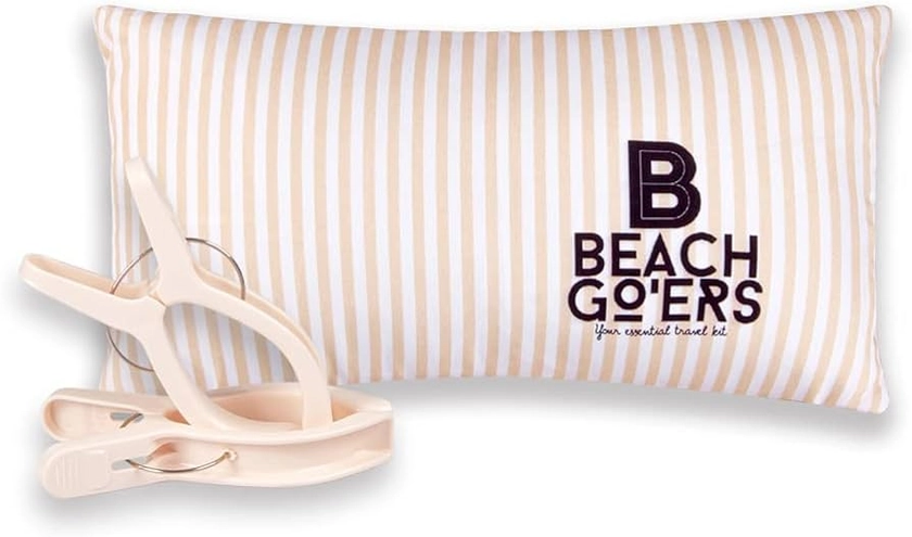 Amazon.com: Beach Go’ers Beach Chair Pillow Headrest - Waterproof Beach Pillow and Color Matching Beach Towel Clips for Beach Chair (Standard, Pastle Pink) : Patio, Lawn & Garden
