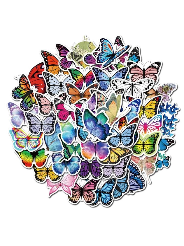 50pcs Colorful Butterfly Graffiti Stickers