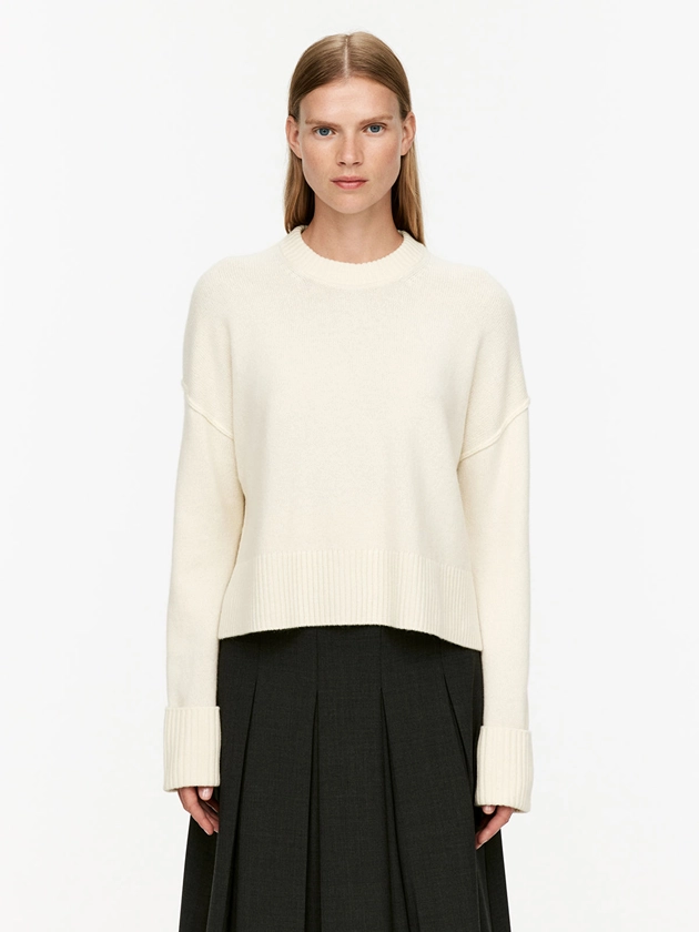 Pull en laine - Blanc cassé - Knitwear - ARKET FR