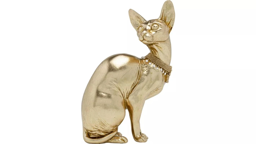 Kare Sitting cat Audrey stytta gyllt 27cm