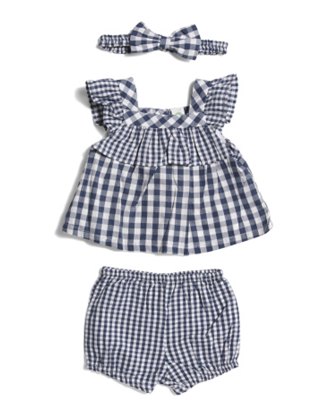 Newborn Girls 2pc Gingham Sunsuit Set | Kids & Baby | T.J.Maxx