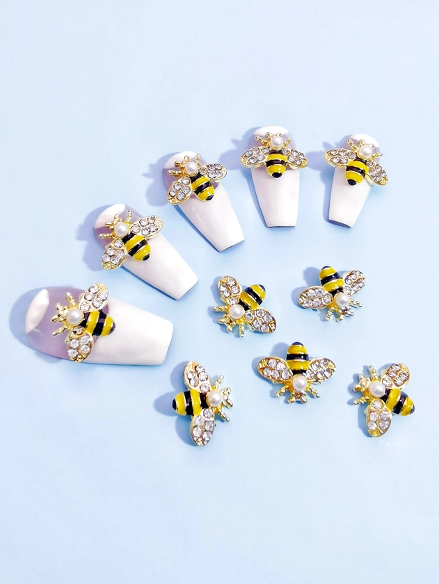 10pcs Bee Shaped Nail Art Decoration