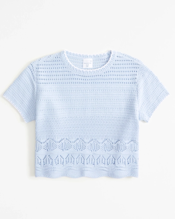 girls open-stitch sweater tee | girls tops | Abercrombie.com