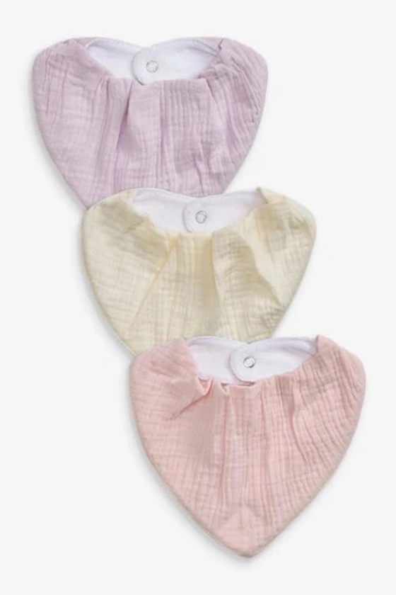 Buy 3 Pack Muslin Dribble Baby Bibs from the Next UK online shop