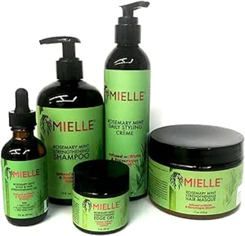 MIELLE Rosemary Organics Lot de 5 produits de coiffure infusés à la biotine et encouragent la croissance des cheveux pour des cheveux plus forts et plus sains : Amazon.fr: Beauté et Parfum