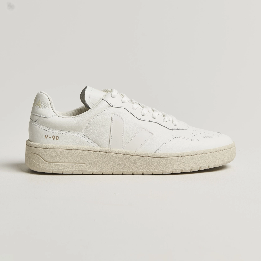 Veja V-90 Leather Sneaker Extra White at CareOfCarl.com