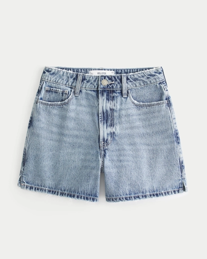 Femmes Ultra High-Rise Light Acid Wash 90s Denim Shorts 5" | Femmes Nouveautés | HollisterCo.com